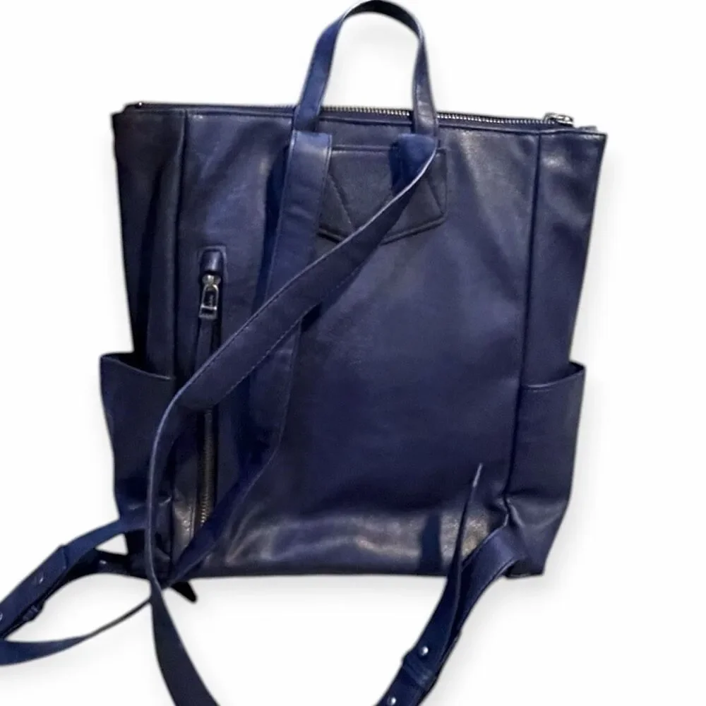 FRESHLY PICKED Women’s Navy Blue Minimal Diaper Bag Backpack